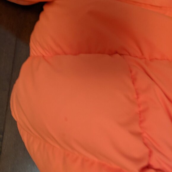 TNA womens the super puff jacket in orange in size small - Picture 5 of 13